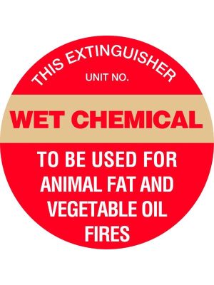 Fire Extinguisher Marker – Wet Chemical (Gold) | Civil Products WA