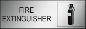 Fire Extinguisher (With Picto) Engraved Traffolite
