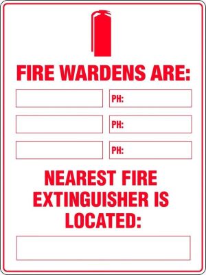 Fire Safety Sign – Fire Marshalls & Extinguisher Location | Civil Products WA