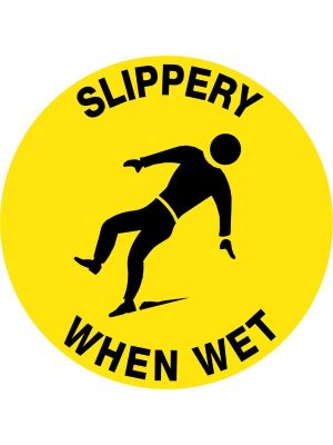 Floor Graphics – Caution Slippery When Wet
