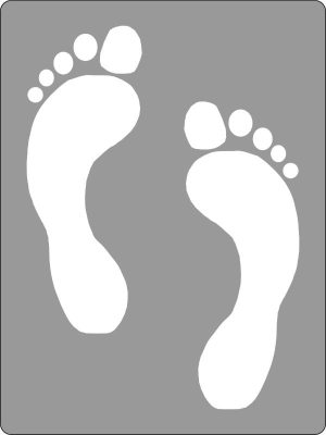 Foot Prints Stencils