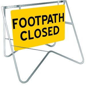 Footpath Closed Swing Stand Sign