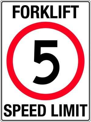 Forklift Speed Limit 5km sign