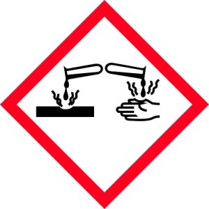 GHS Hazchem Labels Corrosive Picto Sign
