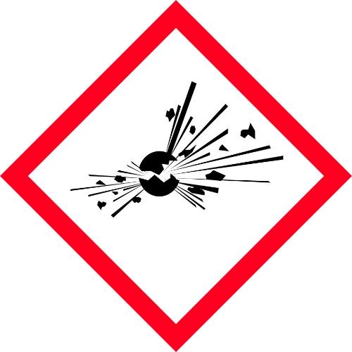GHS Hazchem Labels Exploding Bomb Picto