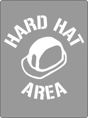 Hard Hat Area Stencil Sign