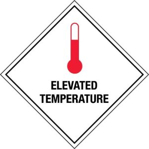 Hazchem Labels Elevated Temperature Sign