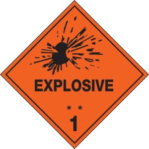 Hazchem Labels Explosive 1 Sign
