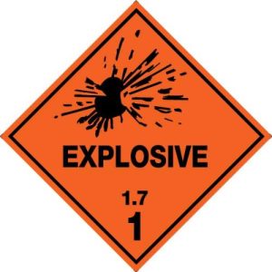 Hazchem Labels Explosive 1.7 Sign