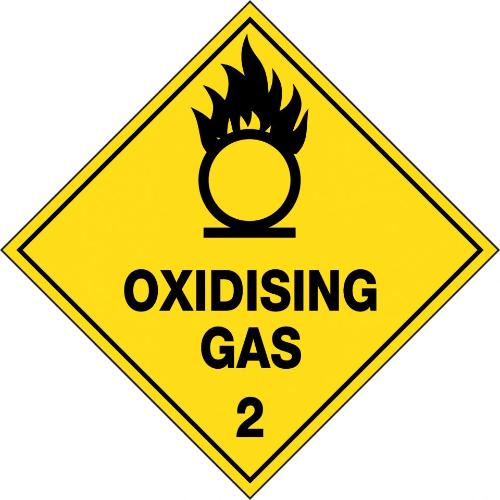 Hazchem Labels Oxidising Gas 2 Sign