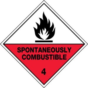 Hazchem Labels Spontaneously Combustible 4