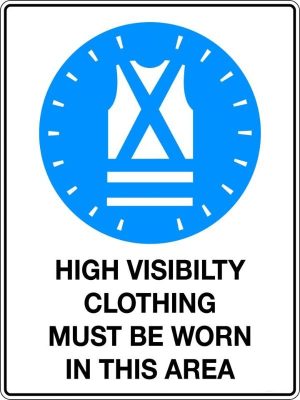 Mandatory Sign – High Visibility Clothing Required