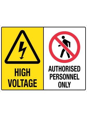High Voltage/Authorised Personnel Only