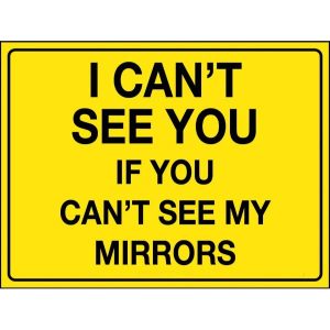 If You Can’t See My Mirrors I Can’t See You Sign