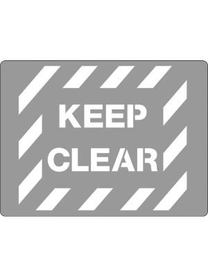 Keep Clear Stencils sign