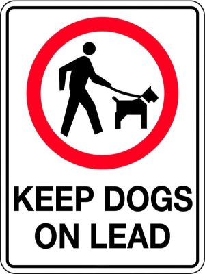 Prohibition Sign – Keep Dogs On Lead