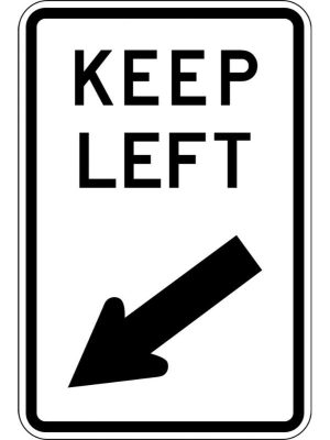 Keep Left Sign