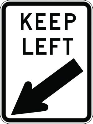 Keep Left Sign