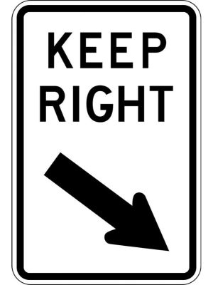 Keep Right Sign