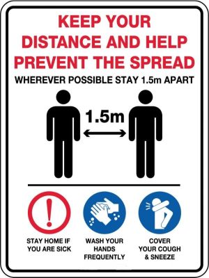 Keep Your Distance and Help Prevent the Spread (Social Distancing) Covid-19
