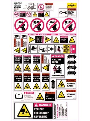 Machinery Sticker Sets Forklift Sign