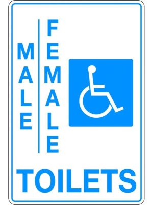 Male Female Disabled Toilets Sign