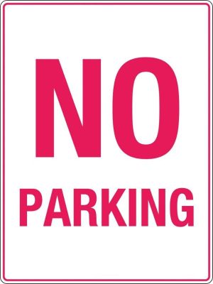 No Parking sign