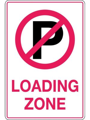 No Parking Picto Loading Zone Sign