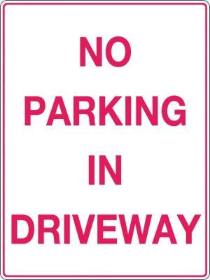 No Parking In Driveway