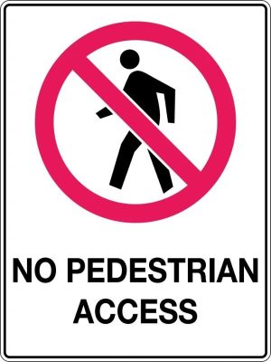 Prohibition Sign – No Pedestrian Access