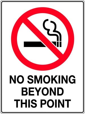 Prohibition Sign – No Smoking Beyond This Point