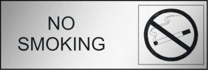 No Smoking (With Picto) Engraved Traffolite