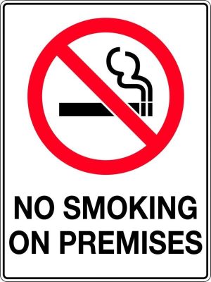 Prohibition Sign – No Smoking On Premises