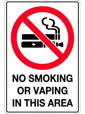 Prohibition Sign – No Smoking or Vaping