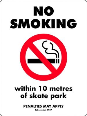 No Smoking within 10 meters of Skate Park