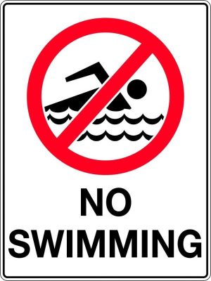 Prohibition Sign – No Swimming
