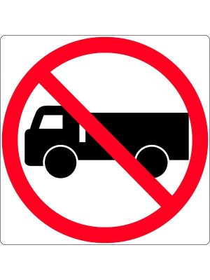 No Trucks Symbol in Roundel Sign