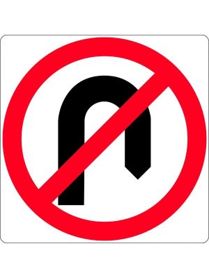 No U Turn Symbol Sign