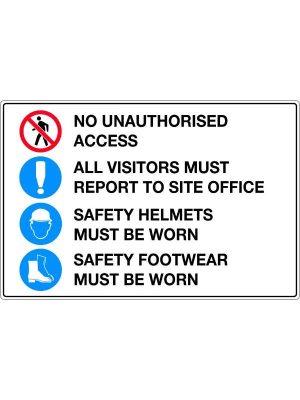 Mandatory Sign – No Unauthorised Access & PPE Required