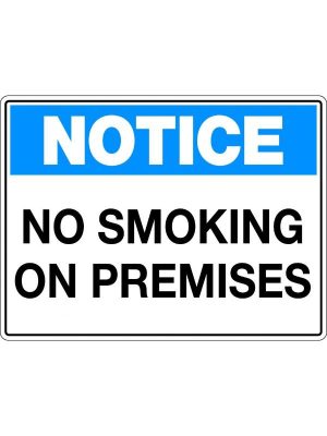 Notice Sign – No Smoking On Premises