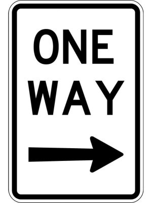 One Way Right Arrow Sign