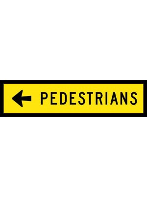 Pedestrians Left/Right Arrow Sign | Civil Products WA