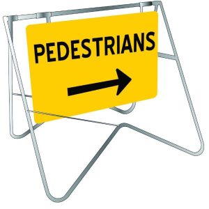 Pedestrians Right Arrow Sign