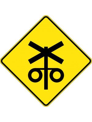 Railway Level Crossing Flashing Signal Ahead Sign