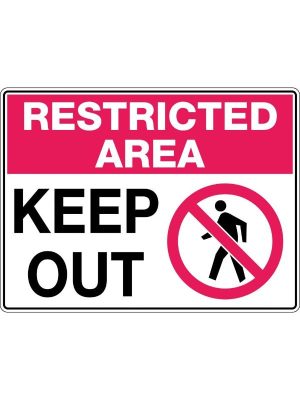 Restricted Area Keep Out Sign