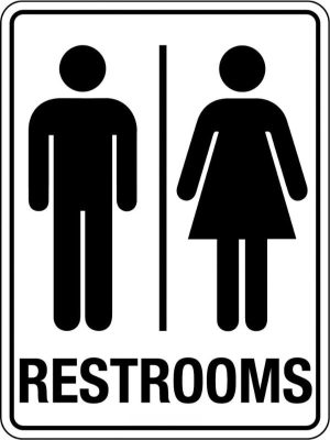 Restrooms Sign