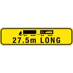 Road Train Sign 27.5m Long | Heavy Vehicle Safety Signs | Civil Products WA