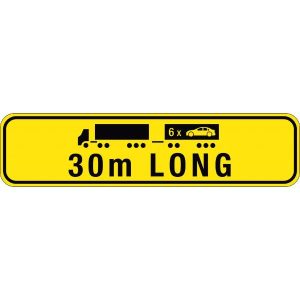 Road Train Sign 30m Long | Heavy Vehicle Safety Sign | Civil Products WA
