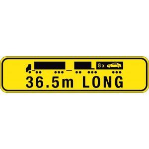 Road Train Sign 36.5m Long | Heavy Vehicle Compliance Sign | Civil Products WA