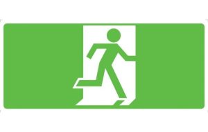 Running Man Picto Facing Right Sign